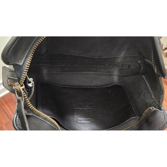 Coach Rare Vintage Black Leather Briefcase Laptop Bag Attache Tote Made In USA - Picture 9 of 16